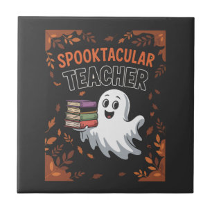 Spooktacular Teacher Halloween T-shirt Tile