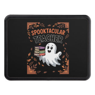 Spooktacular Teacher Halloween T-shirt Trailer Hitch Cover