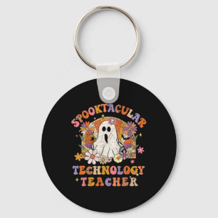 Spooktacular Technology Teacher Happy Halloween Ma Keychain