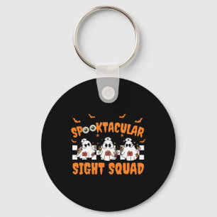 Spooktocular Sight Squad Ghost Halloween Optometry Keychain