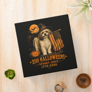 Spooky 250 Halloweens Shih Tzu Patriotic 1776-2026 Binder
