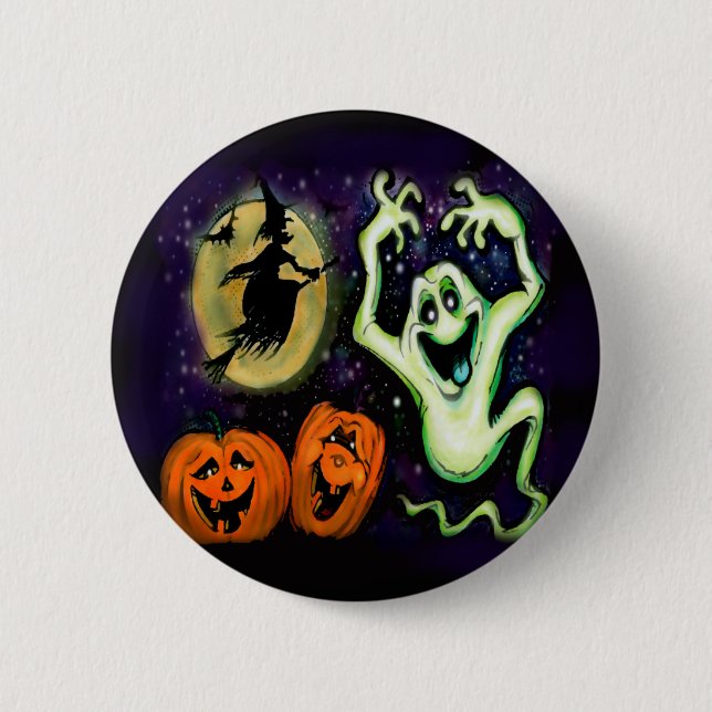 Spooky 2 Inch Round Button (Front)