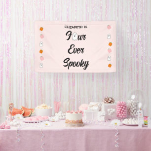 Spooky 4th Birthday Banner