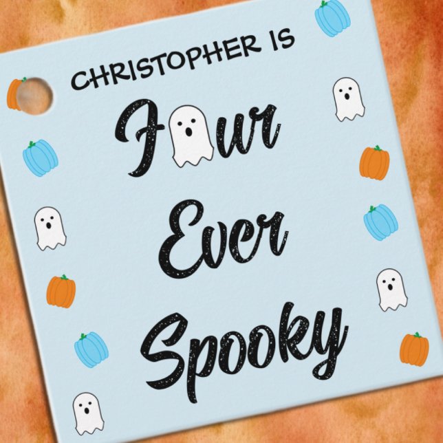 Spooky 4th Birthday Favour Tags (Creator Uploaded)