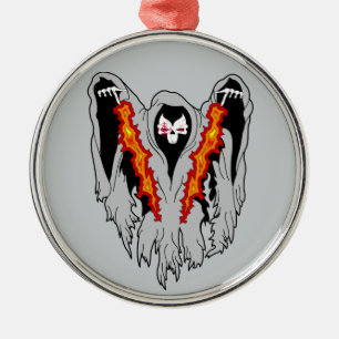 Spooky AC-130 Gunship Metal Ornament