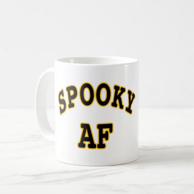SPOOKY AF- HALLOWEEN UGLY COFFEE MUG (Front Left)