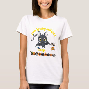 Spooky And Cute Halloween Bat  T-Shirt