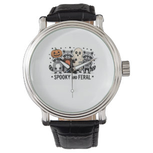 Spooky and Feral Funny Halloween Raccoon Watch