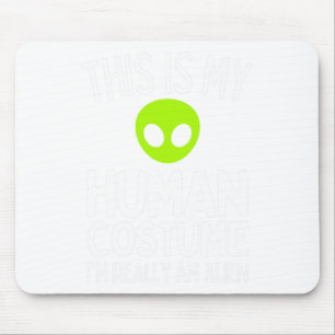 Spooky And Feral Halloween Cute Ghost Raccoon Tric Mouse Pad