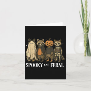 Spooky And Feral Raccoon, Cute Trendy, Womens Hall Card