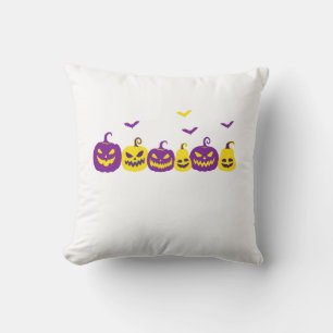 Spooky and Fun Pumpkins Throw Pillow