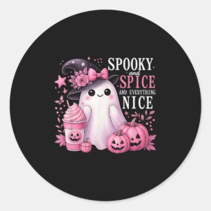 Spooky And Spice And Everything Nice Halloween Pin Classic Round Sticker