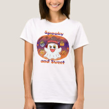 Spooky and Sweet – Halloween Ghost Women's T-Shirt