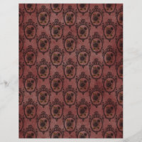 Spooky Autumn Gothic Scrapbook Paper Sheet