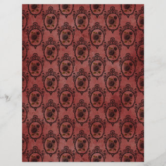 Spooky Autumn Gothic Scrapbook Paper Sheet