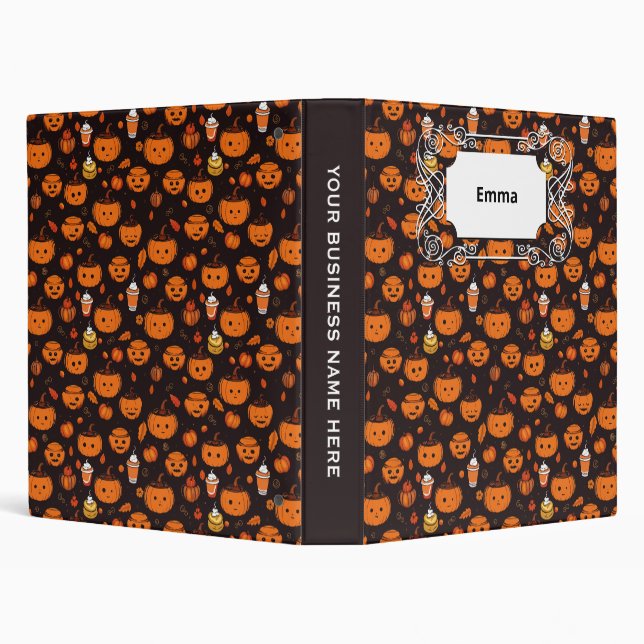 Spooky Autumn Pumpkin Spice Horror Night  Binder (Background)