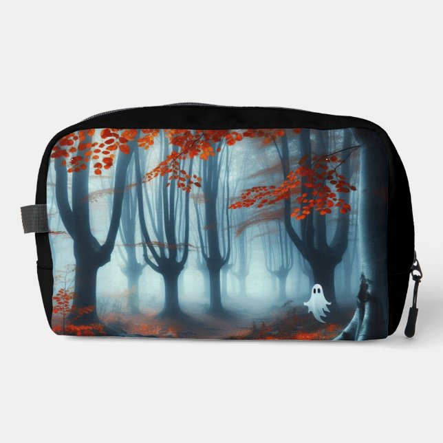 Spooky Autumn woods with a ghost Dopp Kit (Front)