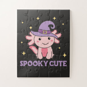 Spooky Axolotl Lovers Cute Animals For Halloween J Jigsaw Puzzle