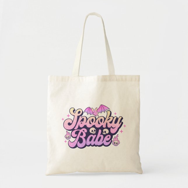 Spooky Babe Cute Halloween Tote Bag (Front)