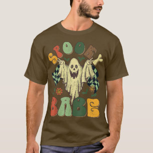 Spooky Babe Ghost Halloween Cute Race T-Shirt
