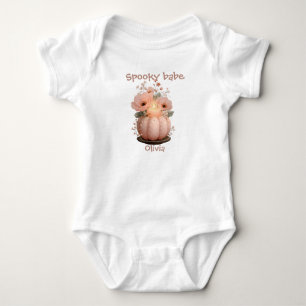 Spooky Babe Pumpkin for Girls Baby Bodysuit