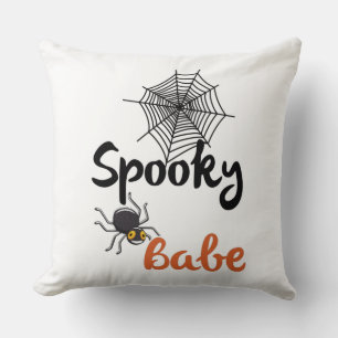 Spooky Babe Throw Pillow