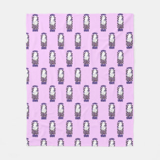 "Spooky Babe" Woman Halloween Ghost Retro Purple Fleece Blanket