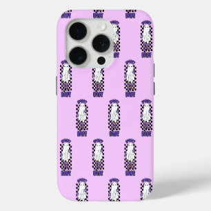  "Spooky Babe" Woman Halloween Ghost Retro Purple iPhone 15 Pro Case