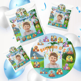 Spooky Baby Dino Kids Photo Birthday Party Favour Bag