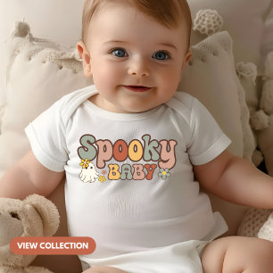 Spooky Baby Retro Halloween Mommy and Me Matching Bodysuit