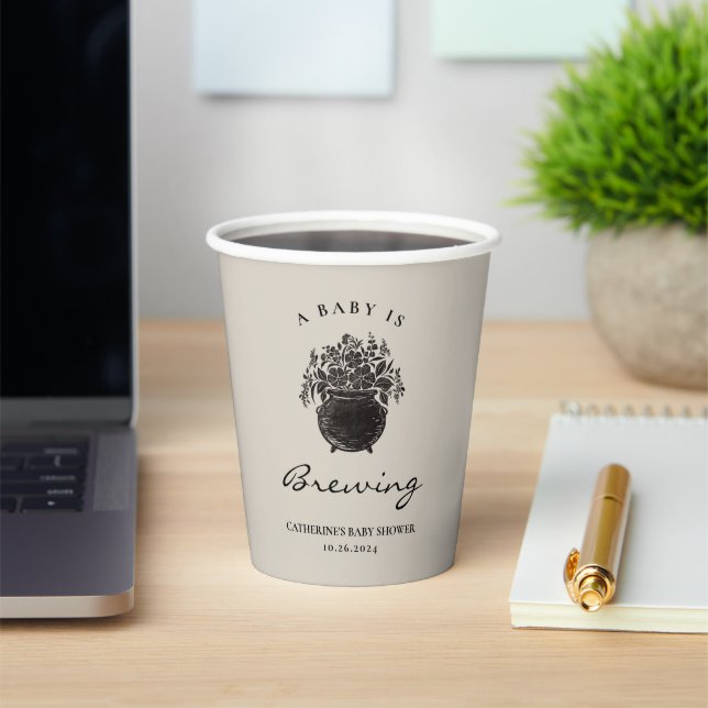 Spooky Baby Shower Paper Cup (Insitu)