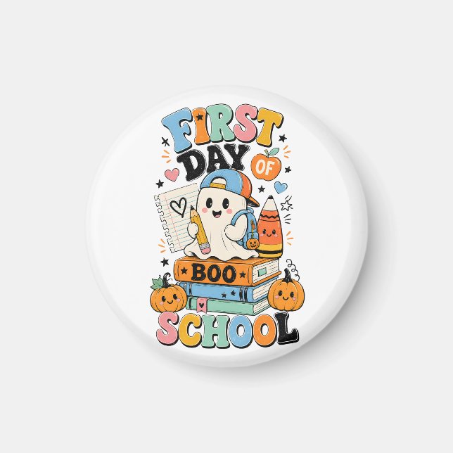 Spooky Back to School Halloween Graphic Design  Magnet (Front)