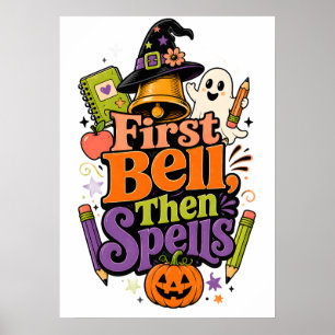 Spooky Back to School Halloween Graphic Design Poster