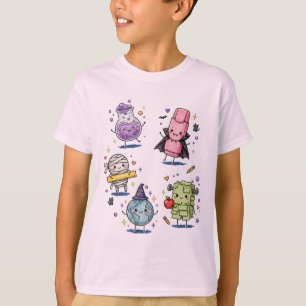 Spooky Back To School Supplies Halloween PNG Kawai T-Shirt