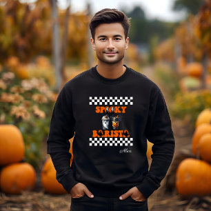 Spooky Barista Personalized Name Halloween Gift Sweatshirt