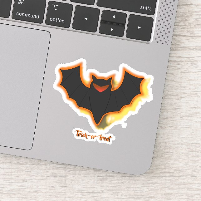 Spooky Bat Halloween Vinyl Sticker  (Detail)