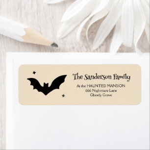 Spooky Bat Silhouette Halloween Return Address