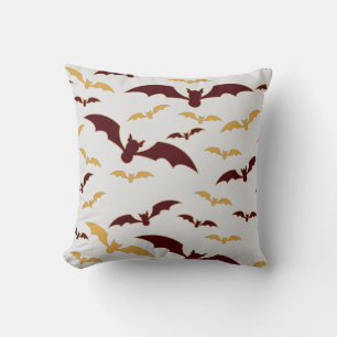 Spooky Bats Happy Halloween Throw Pillow