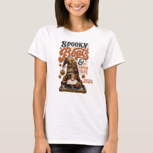 Spooky Beats DJ Gnome T-Shirt Halloween Fall