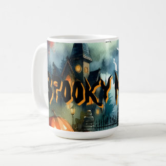 Spooky & Beautiful Halloween Landscape Watercolor Coffee Mug