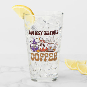 Spooky Before Coffee – Funny Ghost Coffee Brew Glass