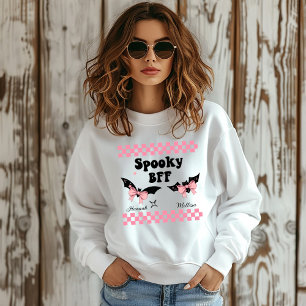 Spooky BFF Personalized Name Halloween Gift Sweatshirt