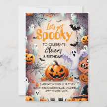 Spooky Birthday Invitation Editable Digital Down