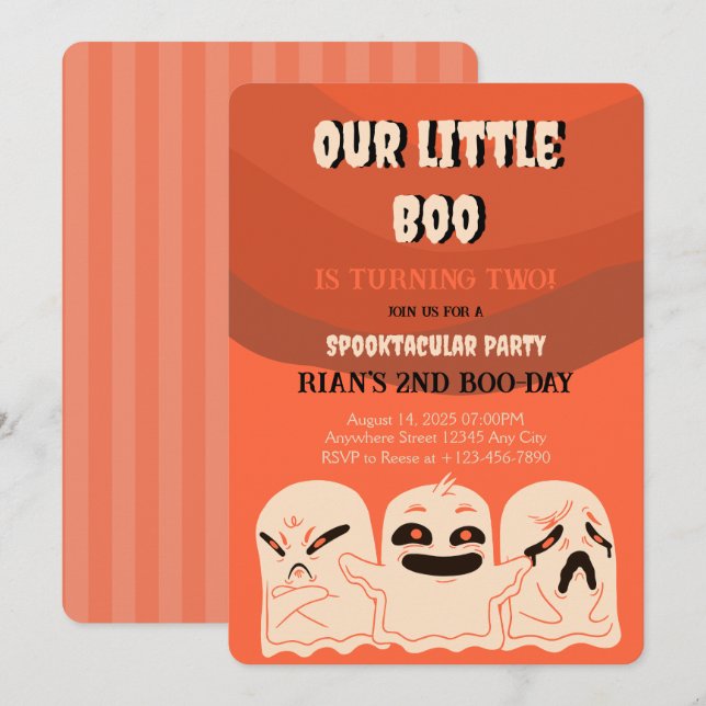 Spooky Birthday Party Invitation (Front/Back)