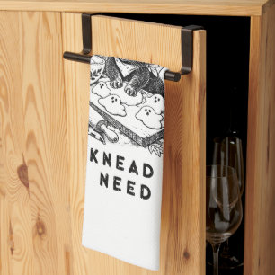 Spooky Biscuits Bakery Black Cat Kneading Ghosts Kitchen Towel