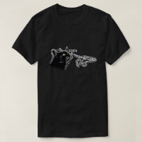 Spooky Black Cat Boop Skeleton Hand Halloween