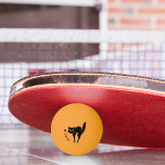 Spooky Black Cat Custom Name Orange Fun Party Beer Ping Pong Ball<br><div class="desc">Create your own custom, personalized, fun Halloween font / script / typography, cute spooky scaredy cat, tournament quality halloween orange colour table tennis / beer pong / ping pong ball, available in total 12 fun colours, including 3 glow-in-the-dark options. To customize, simply type in your name / team name /...</div>