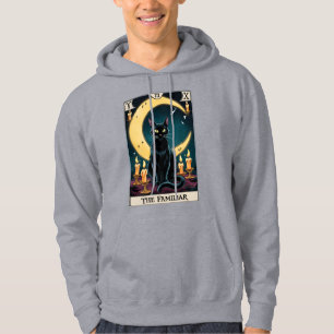 Spooky Black Cat Tarot Card Hoodie