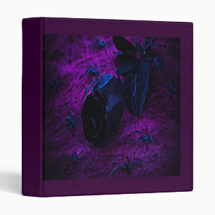 Spooky Black Material Rose, Black Spiders Binder