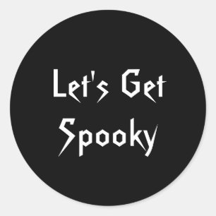 Spooky Black & White Halloween Party Stickers